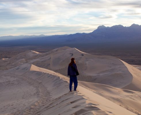 Photo of person standing in desert, grieving grief grieve bereavement loss course death mourning grieving